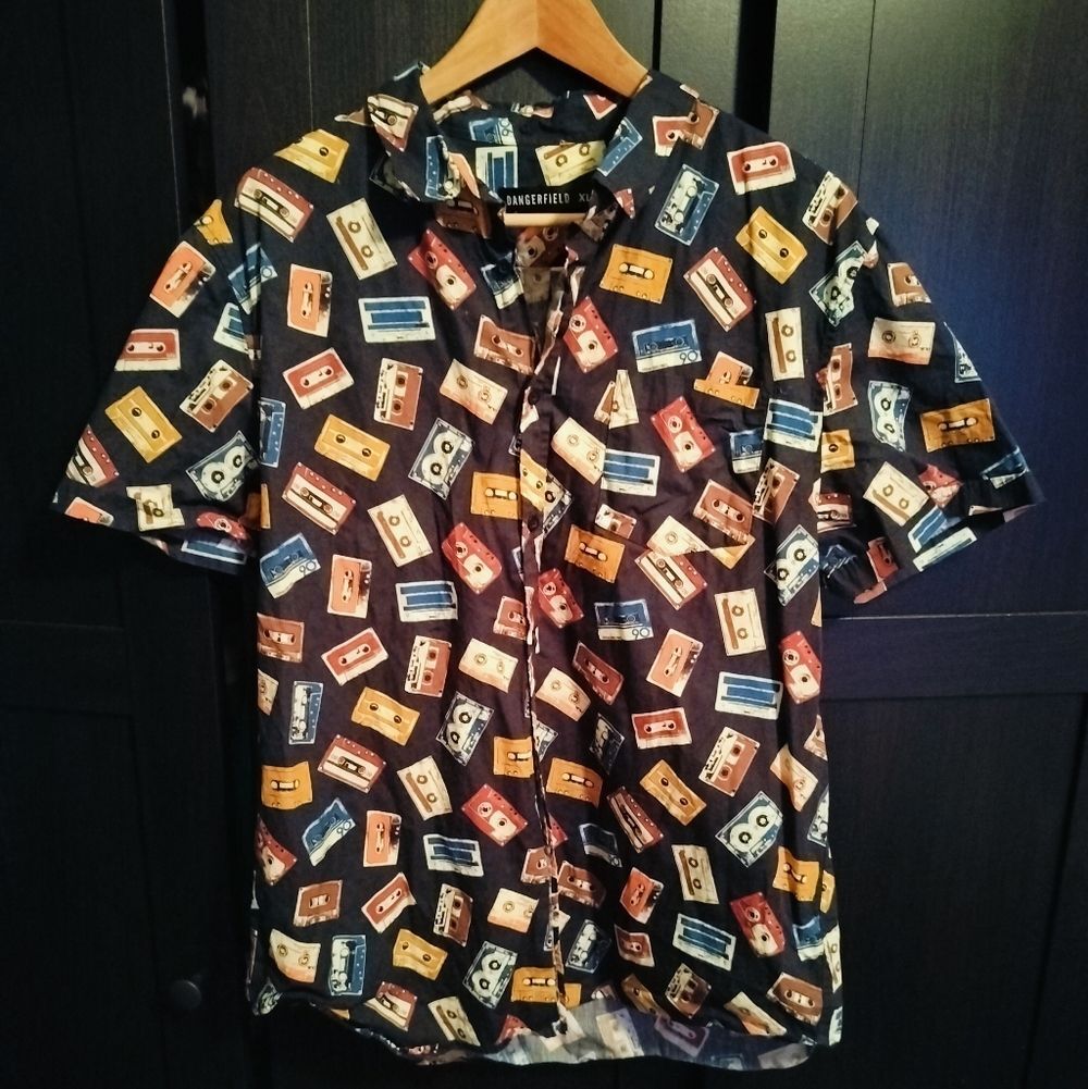 Dangerfield Cassette Tape Button Down Shirt - XL